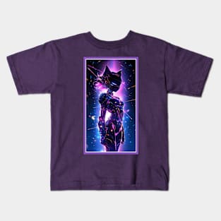 Anime Cute Cat Girl | Sci-Fi Manga Girl Anime Art Kids T-Shirt